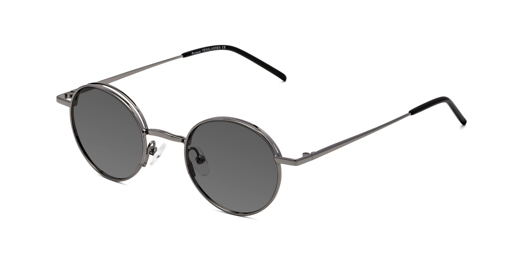 Angle of Pursue in Gunmetal with Medium Gray Tinted Lenses