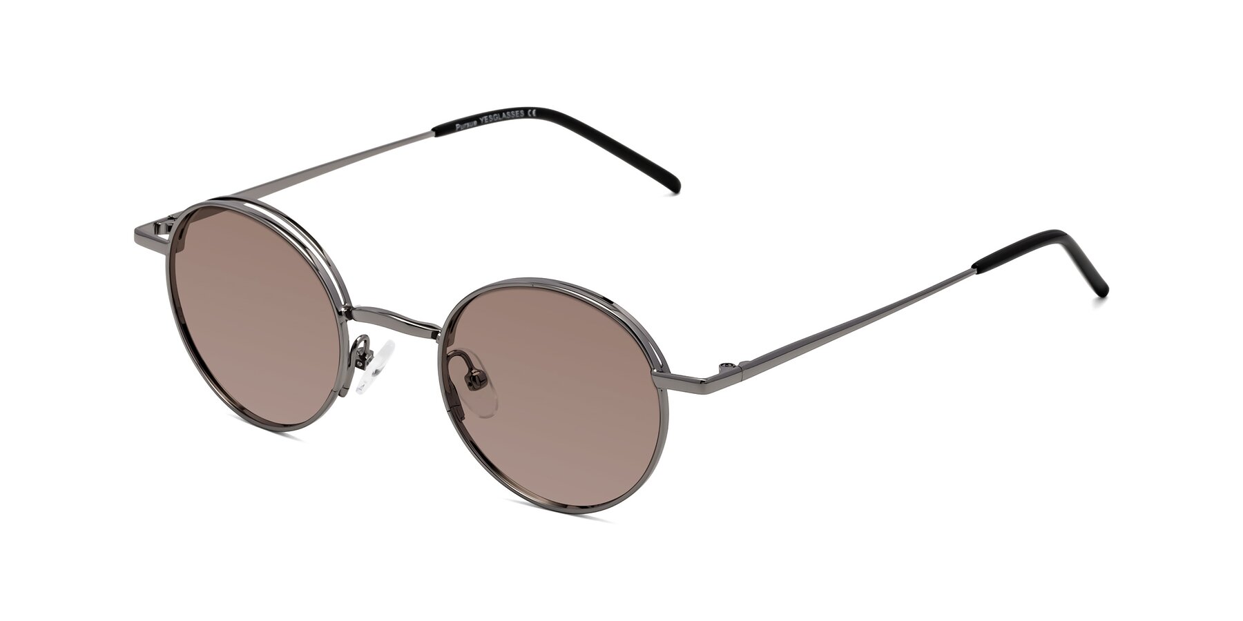 Angle of Pursue in Gunmetal with Medium Brown Tinted Lenses