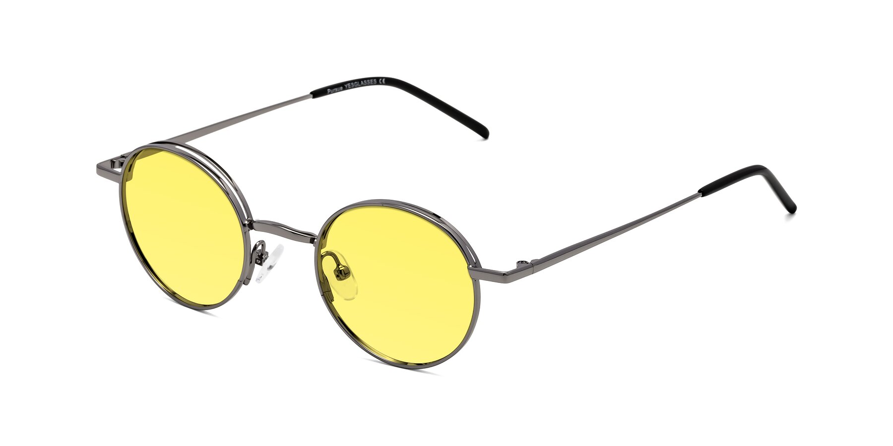 Angle of Pursue in Gunmetal with Medium Yellow Tinted Lenses