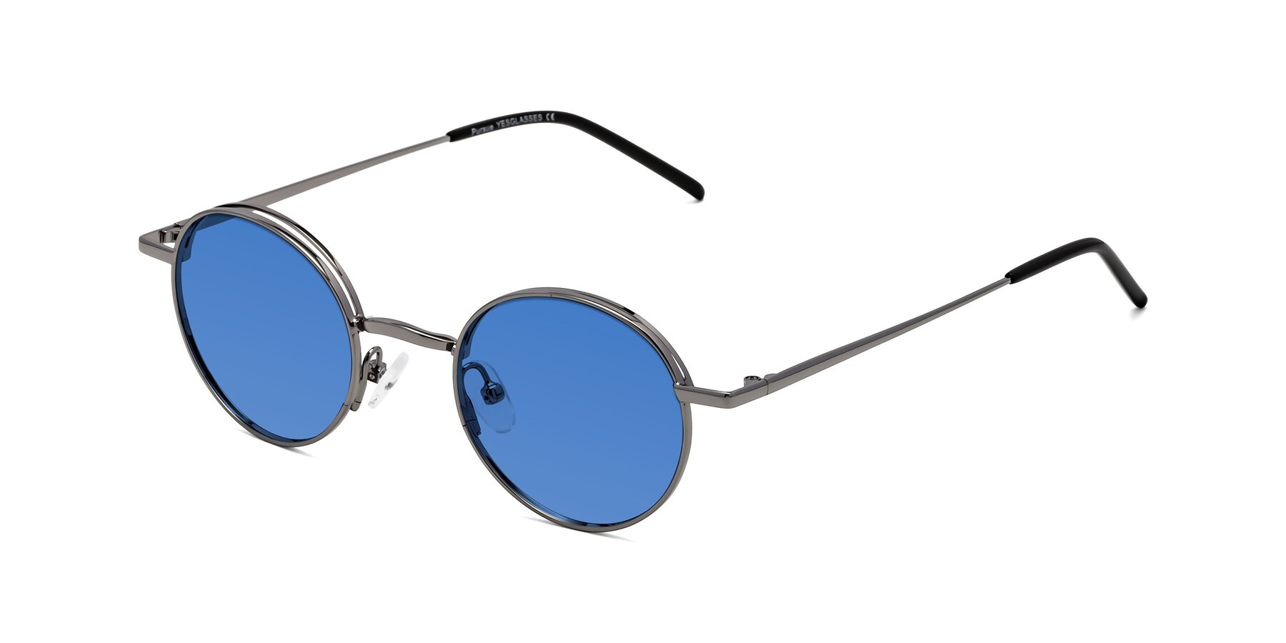 Angle of Pursue in Gunmetal with Blue Tinted Lenses