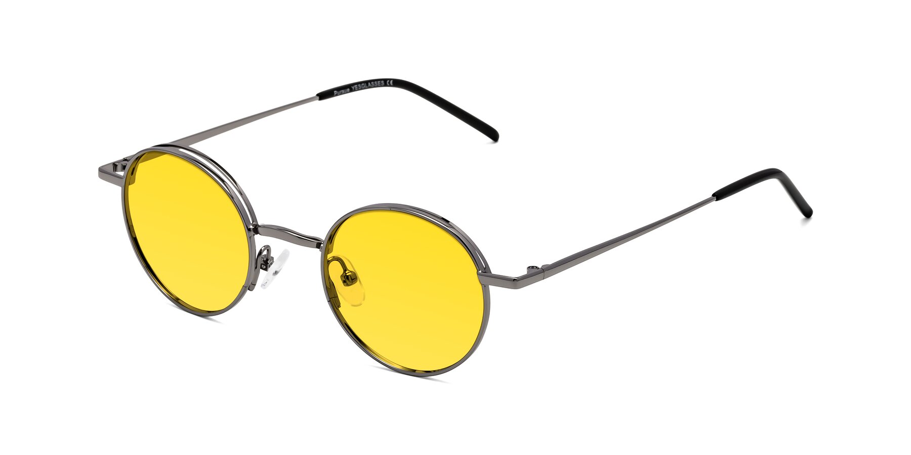 Angle of Pursue in Gunmetal with Yellow Tinted Lenses