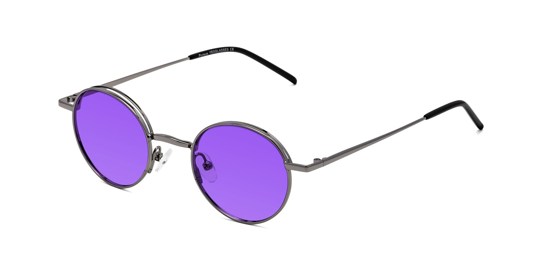 Angle of Pursue in Gunmetal with Purple Tinted Lenses