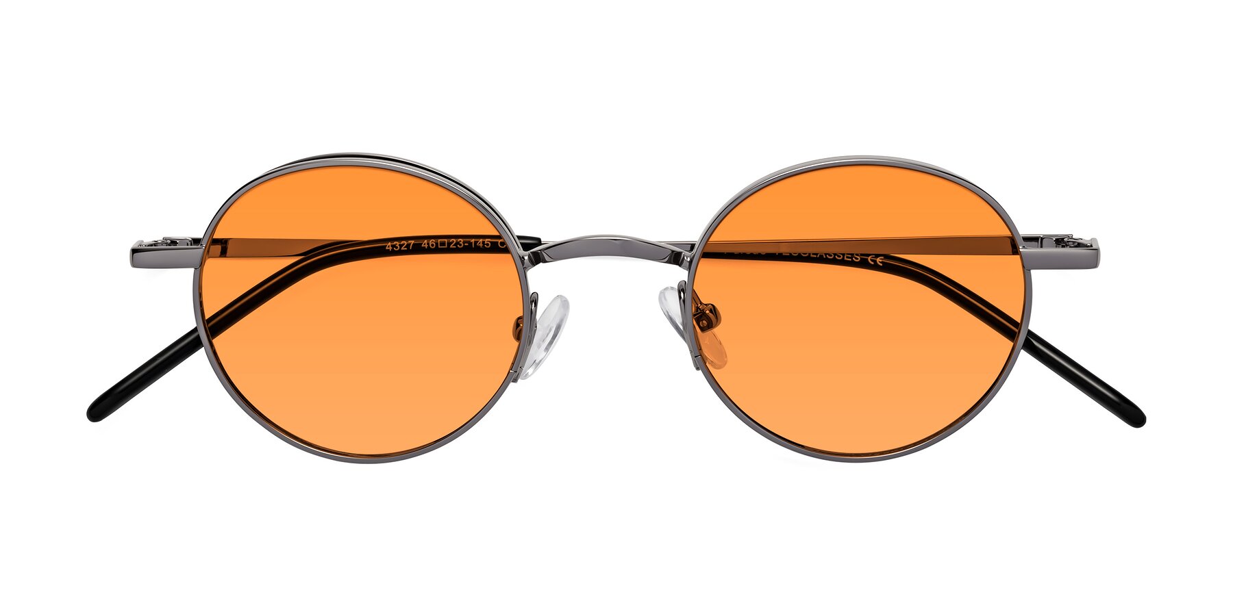 Folded Front of Pursue in Gunmetal with Orange Tinted Lenses