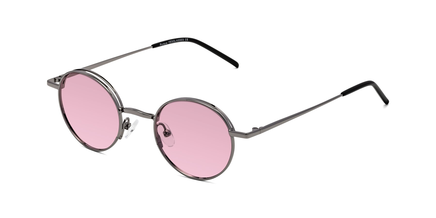 Angle of Pursue in Gunmetal with Light Wine Tinted Lenses