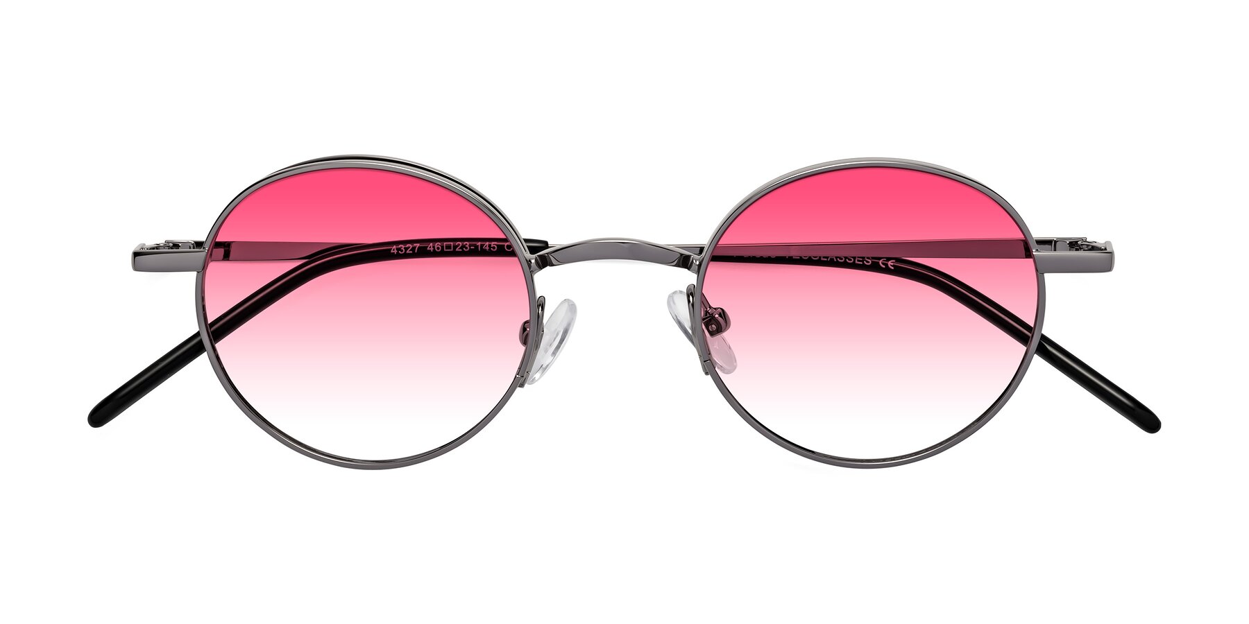 Folded Front of Pursue in Gunmetal with Pink Gradient Lenses