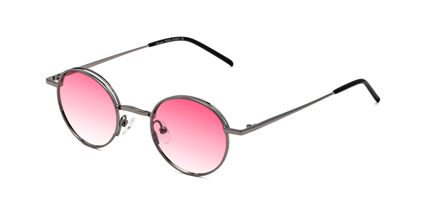 Angle of Pursue in Gunmetal with Pink Gradient Lenses