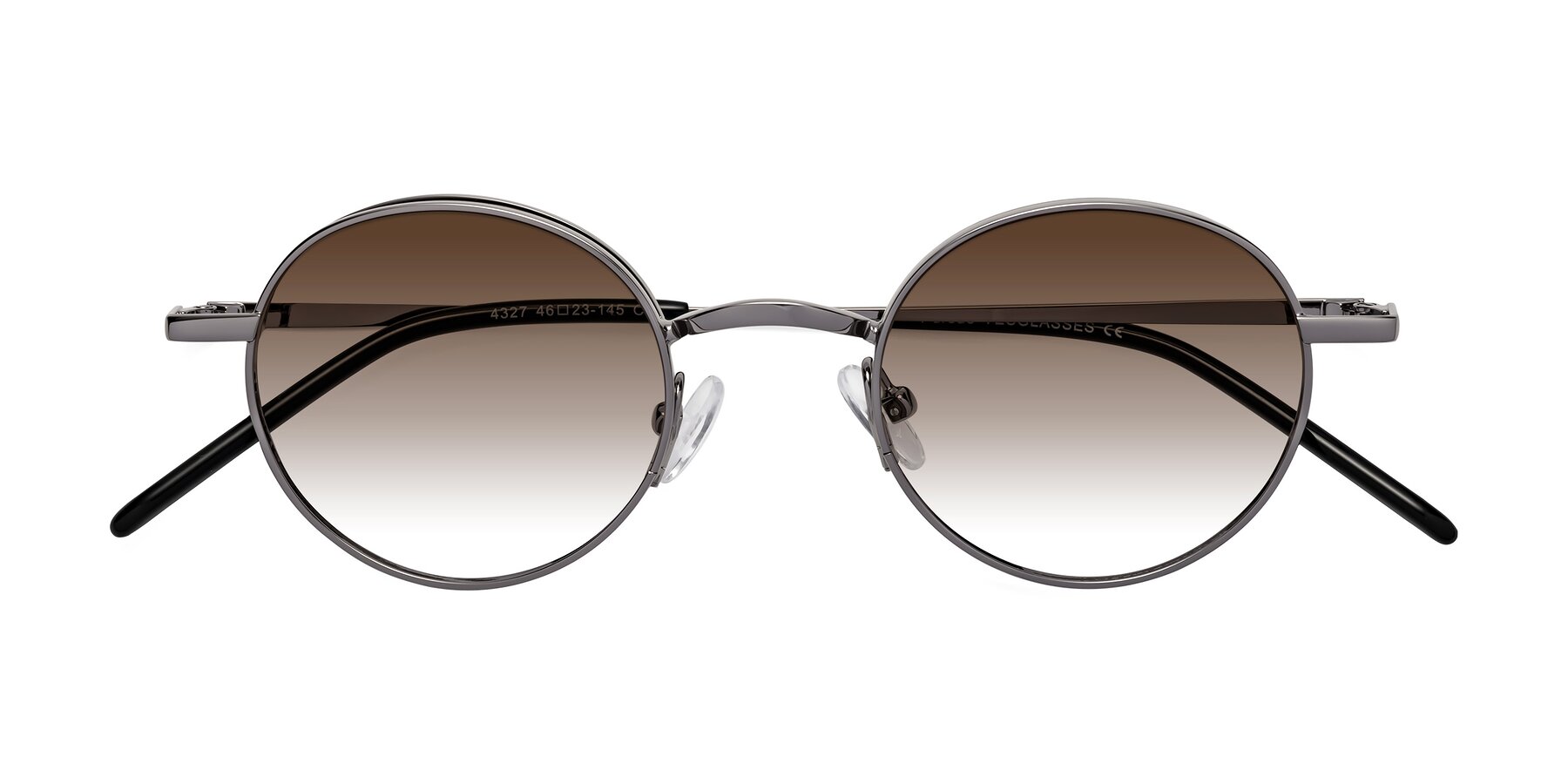 Folded Front of Pursue in Gunmetal with Brown Gradient Lenses