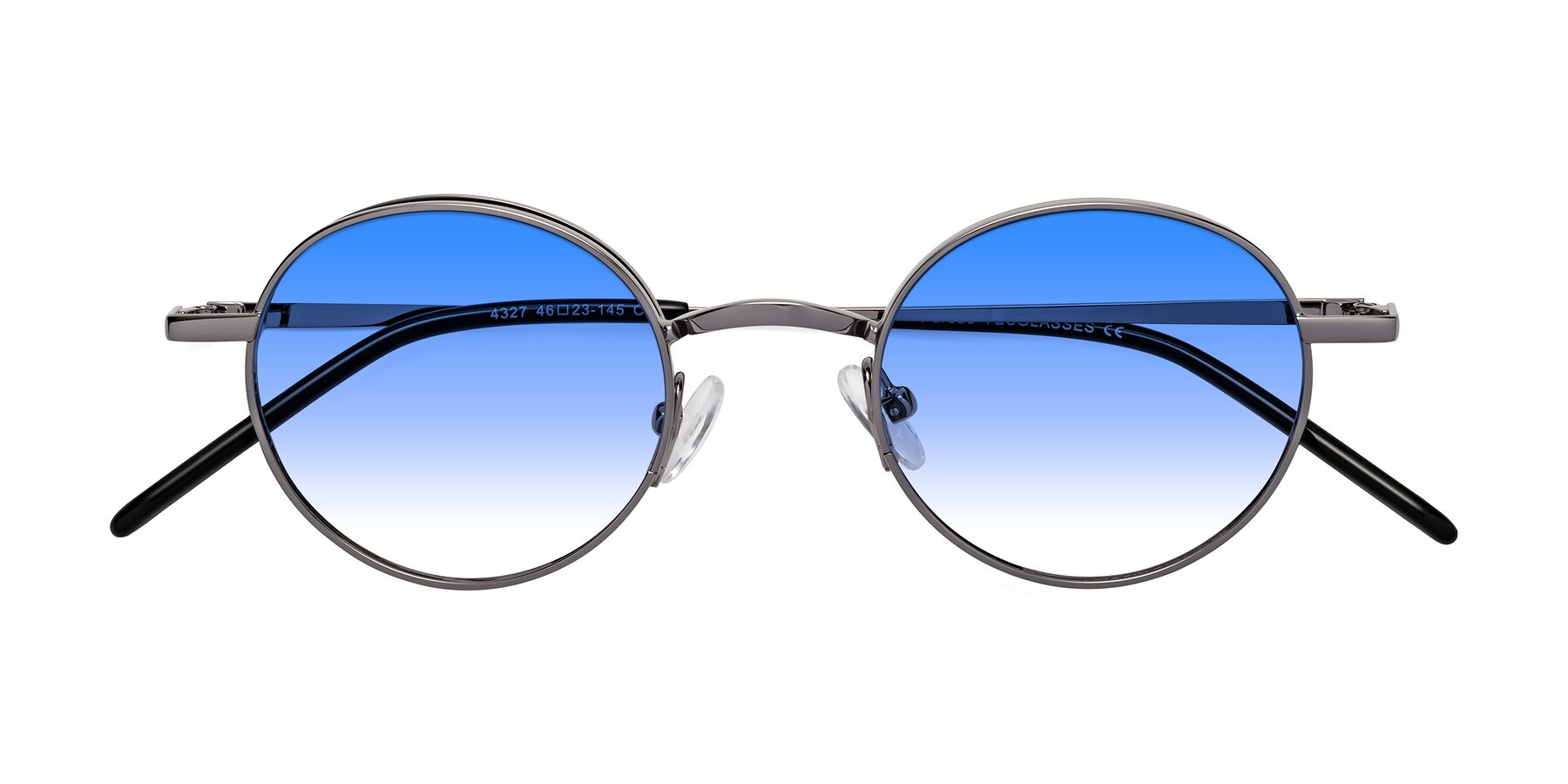 Folded Front of Pursue in Gunmetal with Blue Gradient Lenses