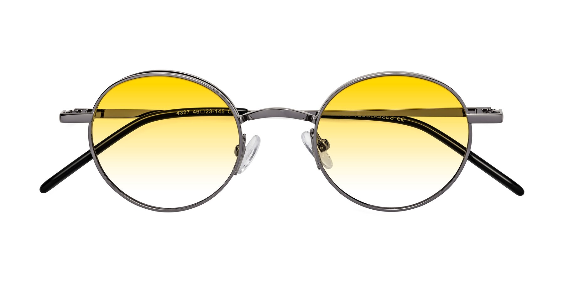 Folded Front of Pursue in Gunmetal with Yellow Gradient Lenses