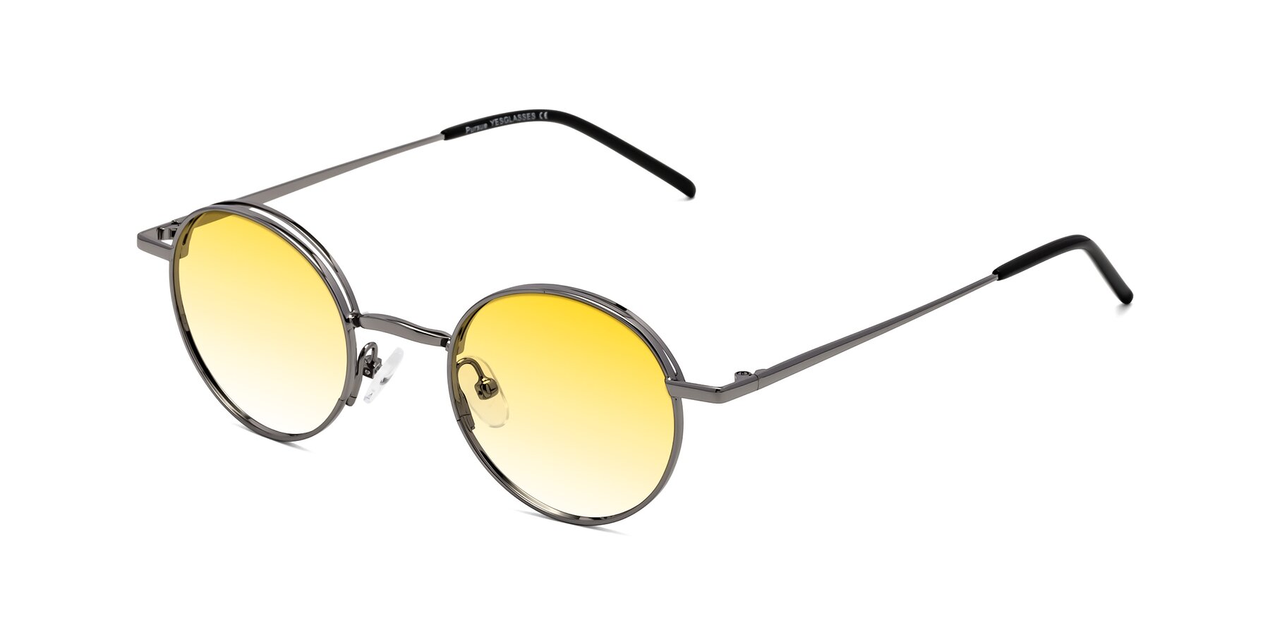 Angle of Pursue in Gunmetal with Yellow Gradient Lenses