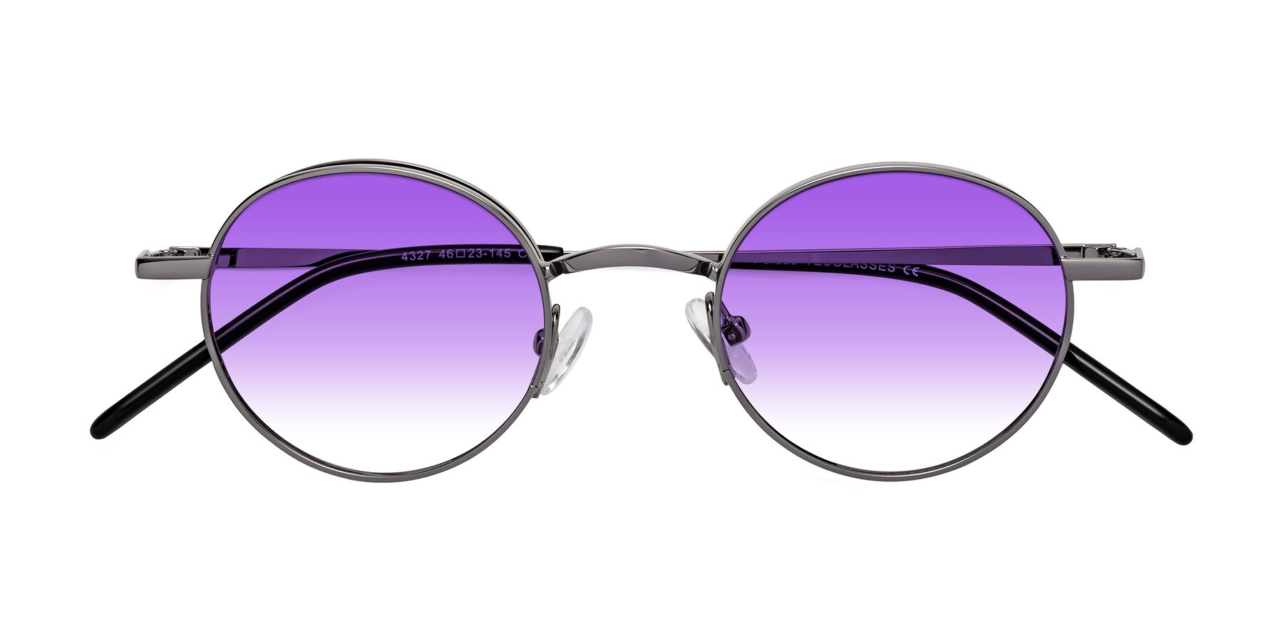 Folded Front of Pursue in Gunmetal with Purple Gradient Lenses
