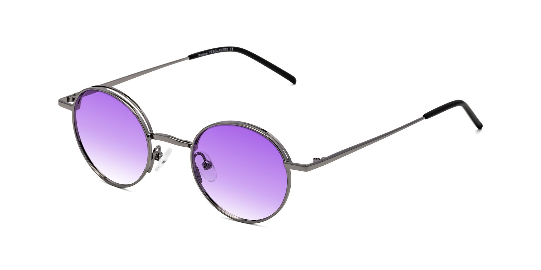 Angle of Pursue in Gunmetal with Purple Gradient Lenses