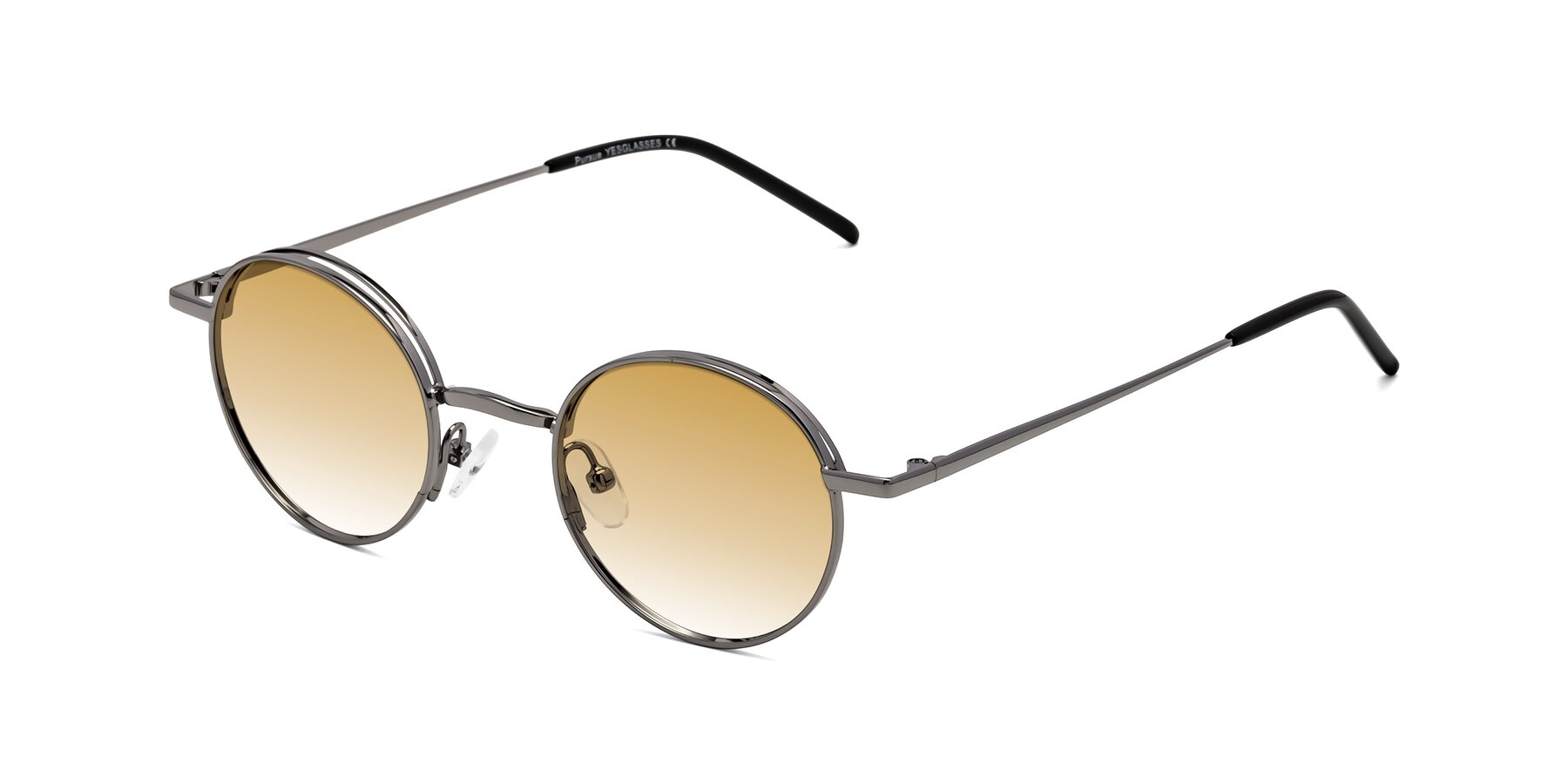 Angle of Pursue in Gunmetal with Champagne Gradient Lenses