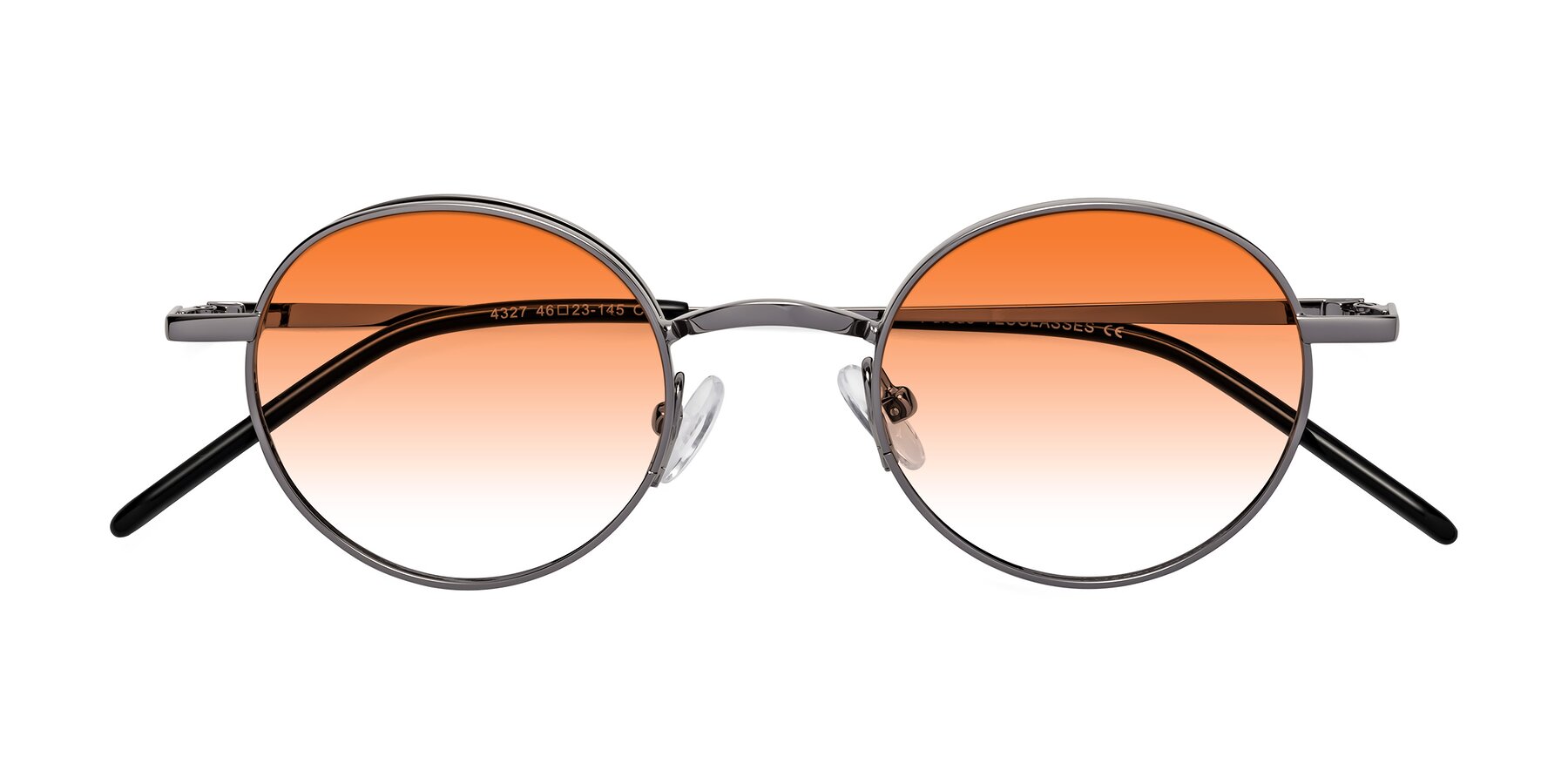 Folded Front of Pursue in Gunmetal with Orange Gradient Lenses