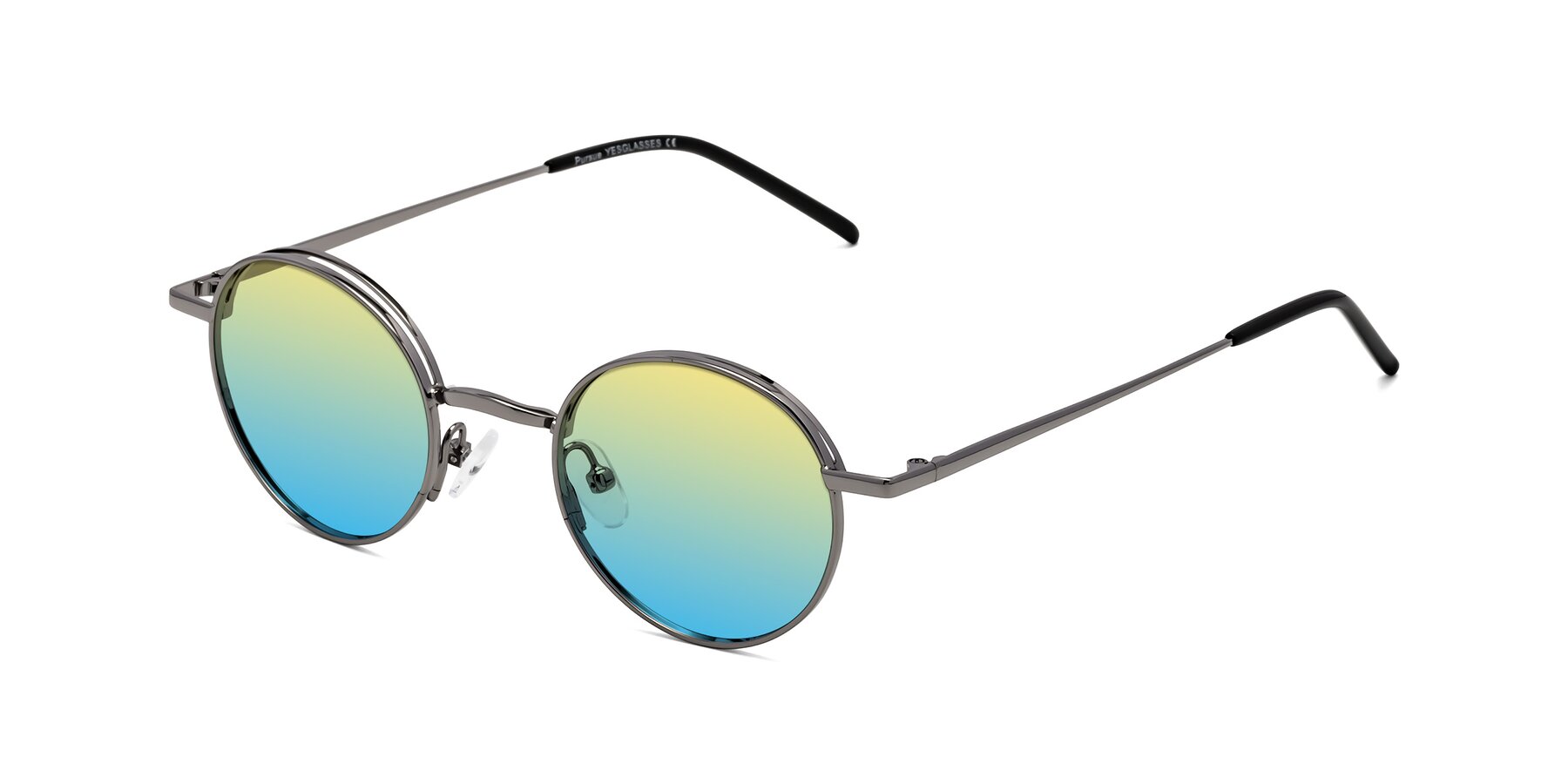 Angle of Pursue in Gunmetal with Yellow / Blue Gradient Lenses