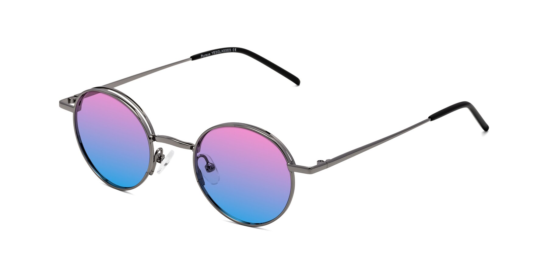 Angle of Pursue in Gunmetal with Pink / Blue Gradient Lenses