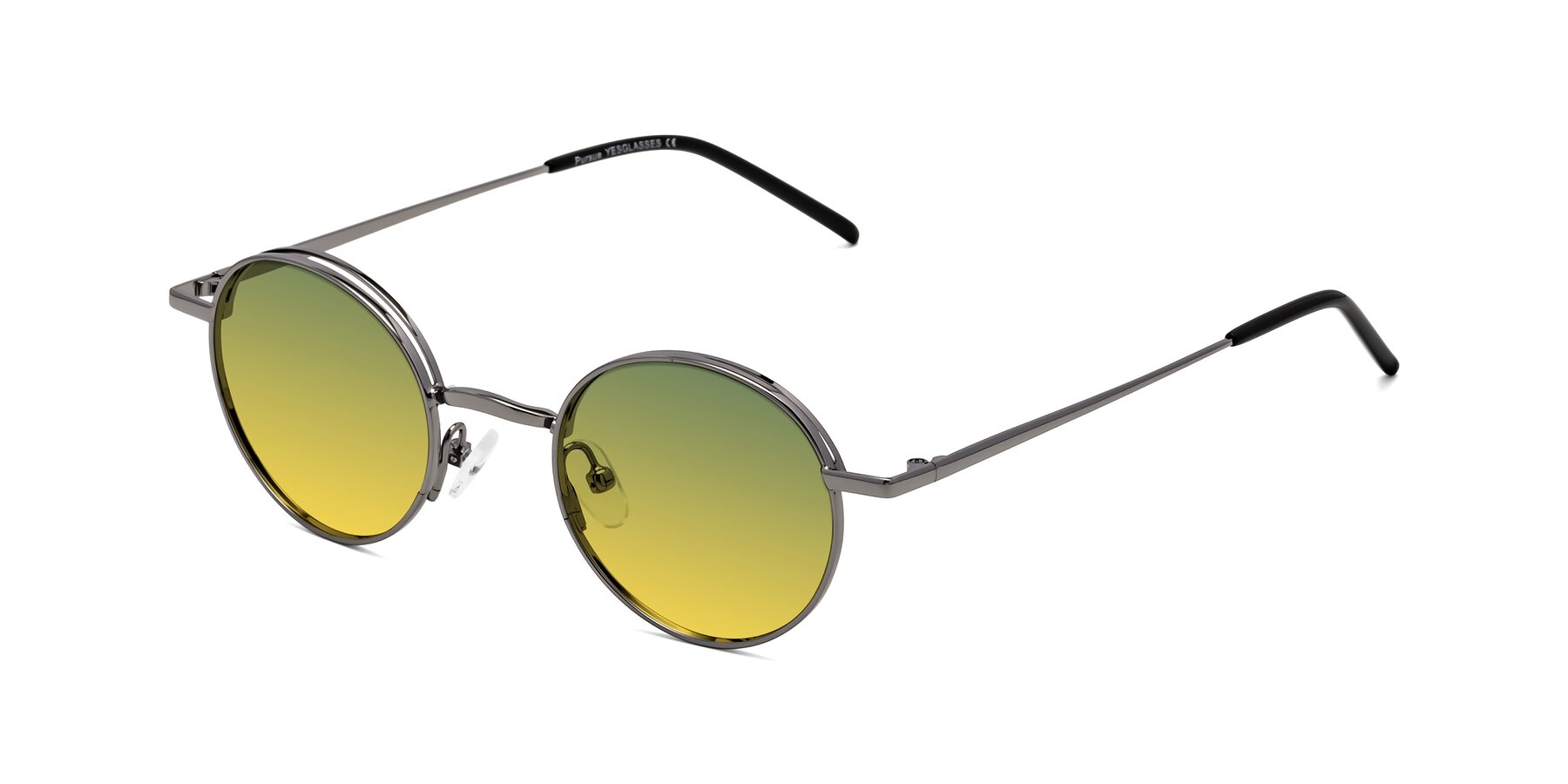 Angle of Pursue in Gunmetal with Green / Yellow Gradient Lenses