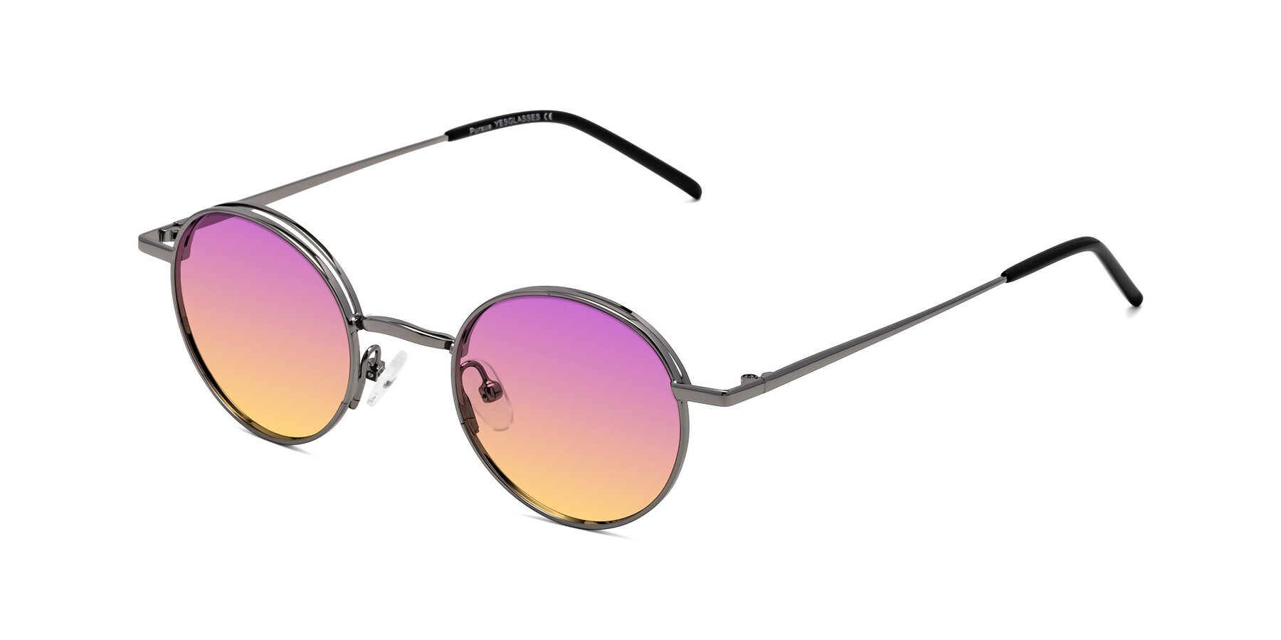 Angle of Pursue in Gunmetal with Purple / Yellow Gradient Lenses