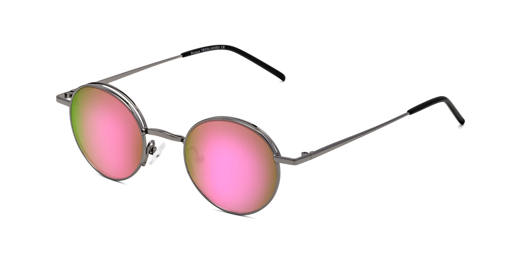 Angle of Pursue in Gunmetal with Pink Mirrored Lenses