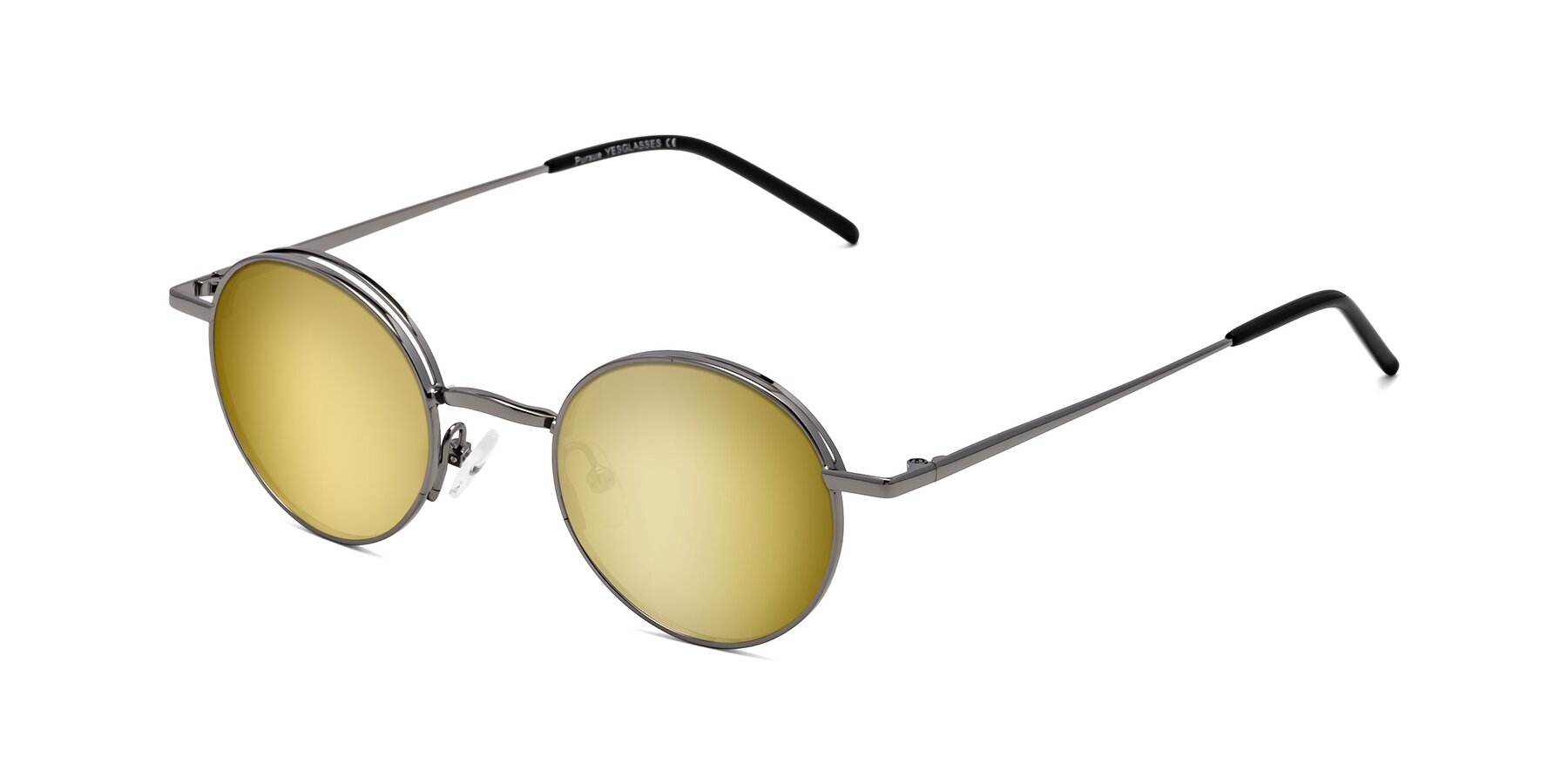 Angle of Pursue in Gunmetal with Gold Mirrored Lenses