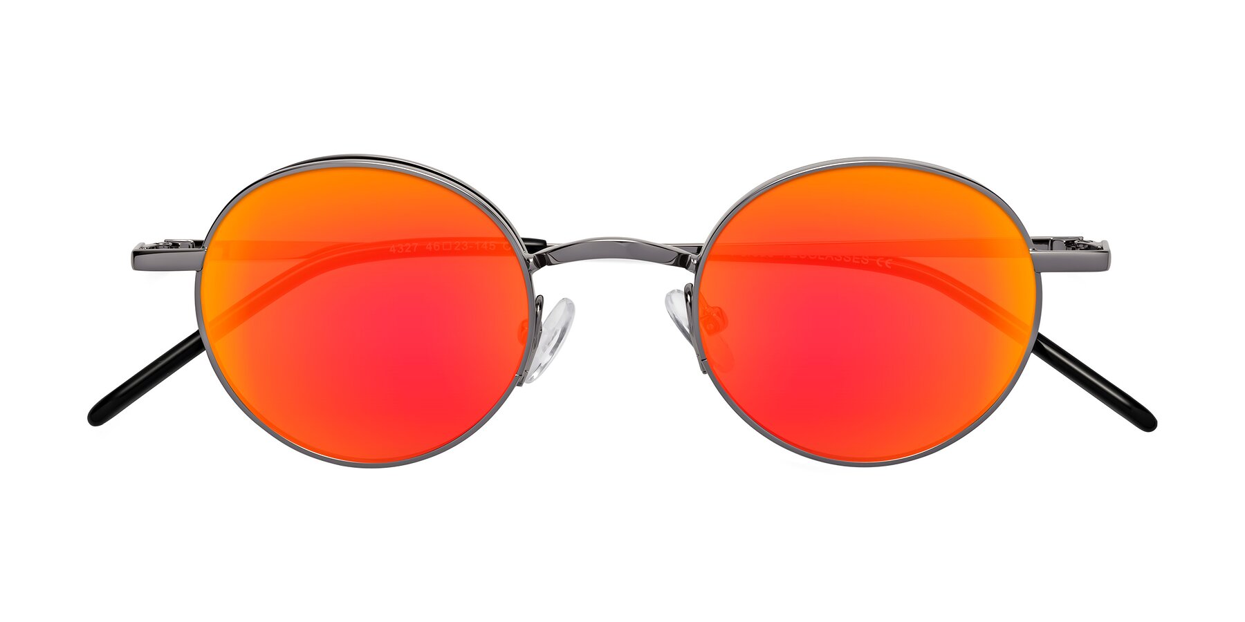 Folded Front of Pursue in Gunmetal with Red Gold Mirrored Lenses