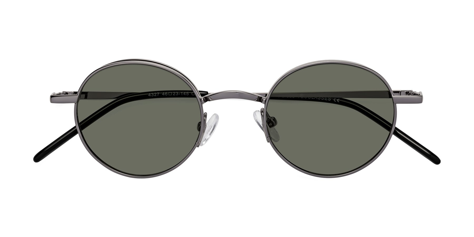 Folded Front of Pursue in Gunmetal with Gray Polarized Lenses