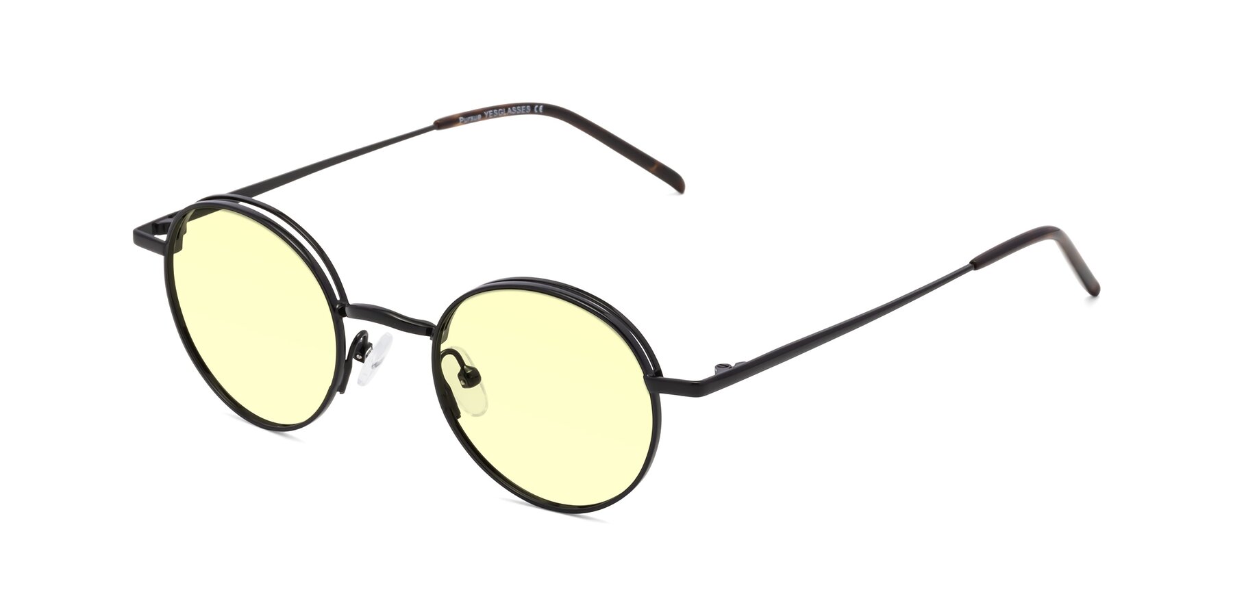 Angle of Pursue in Black with Light Yellow Tinted Lenses