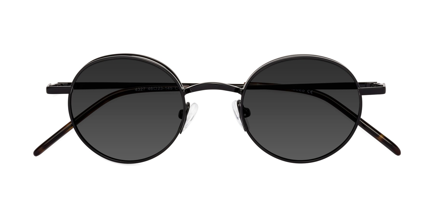 Folded Front of Pursue in Black with Gray Tinted Lenses