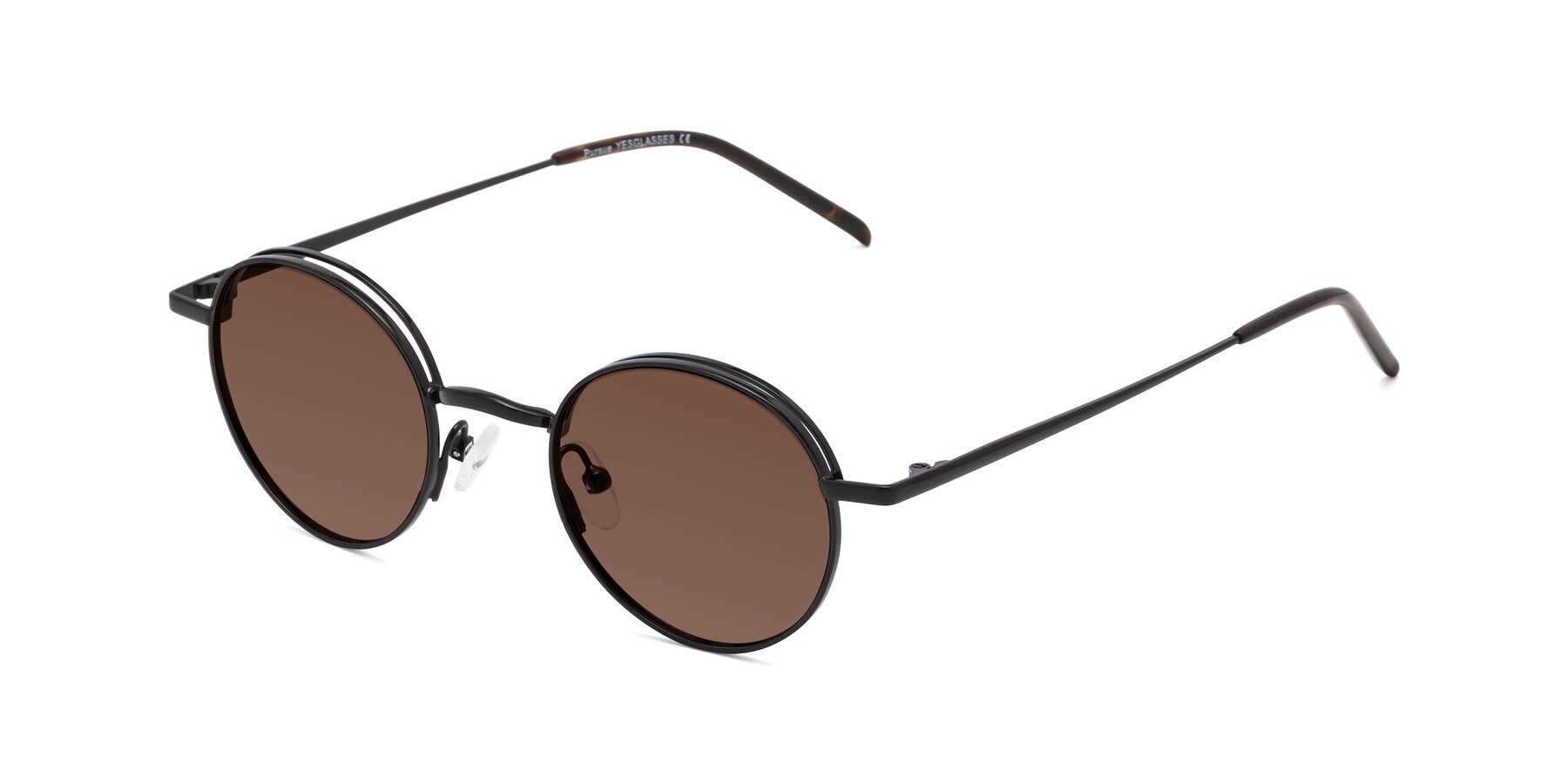 Angle of Pursue in Black with Brown Tinted Lenses