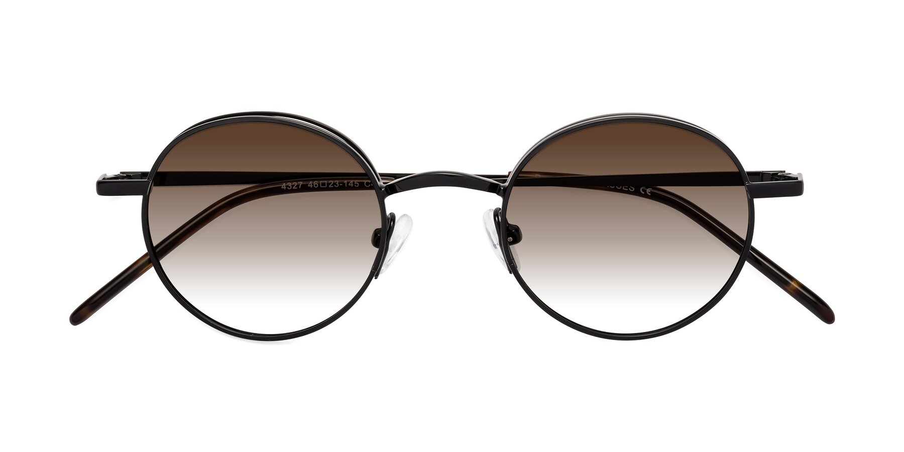 Folded Front of Pursue in Black with Brown Gradient Lenses