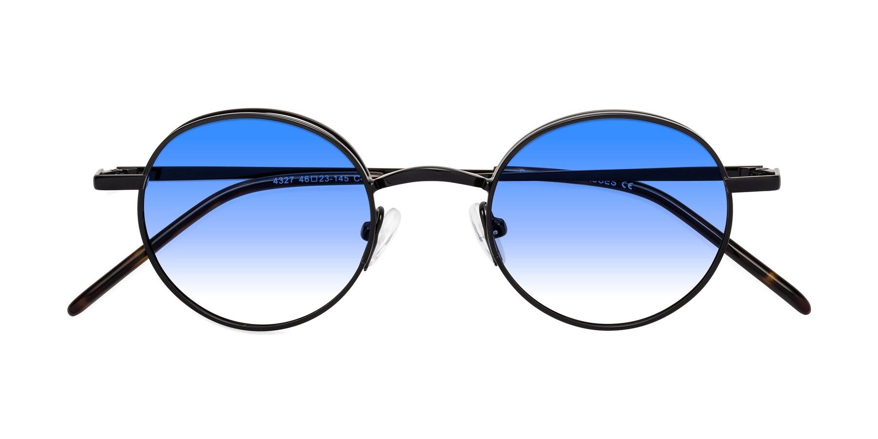 Folded Front of Pursue in Black with Blue Gradient Lenses