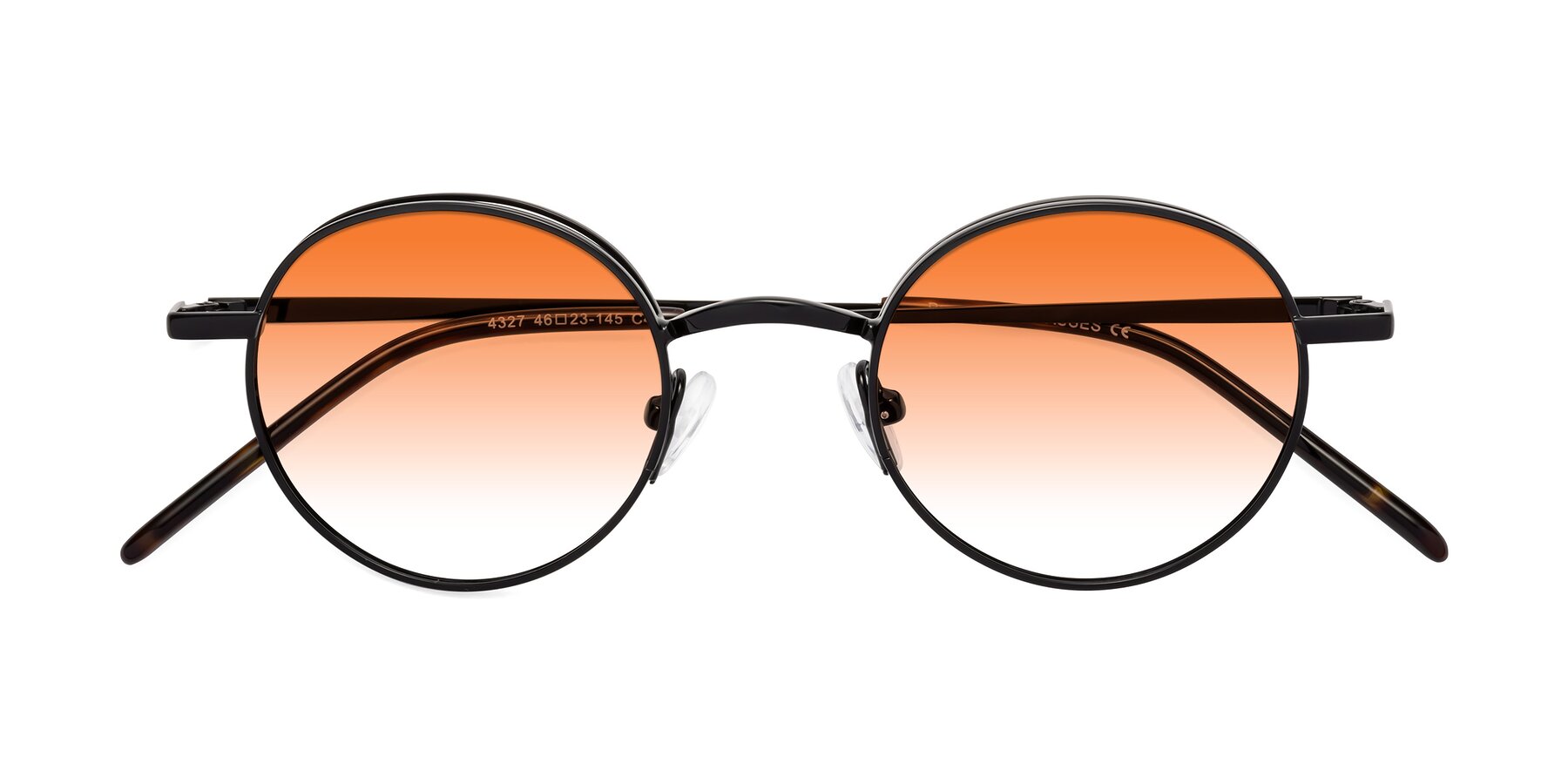 Folded Front of Pursue in Black with Orange Gradient Lenses