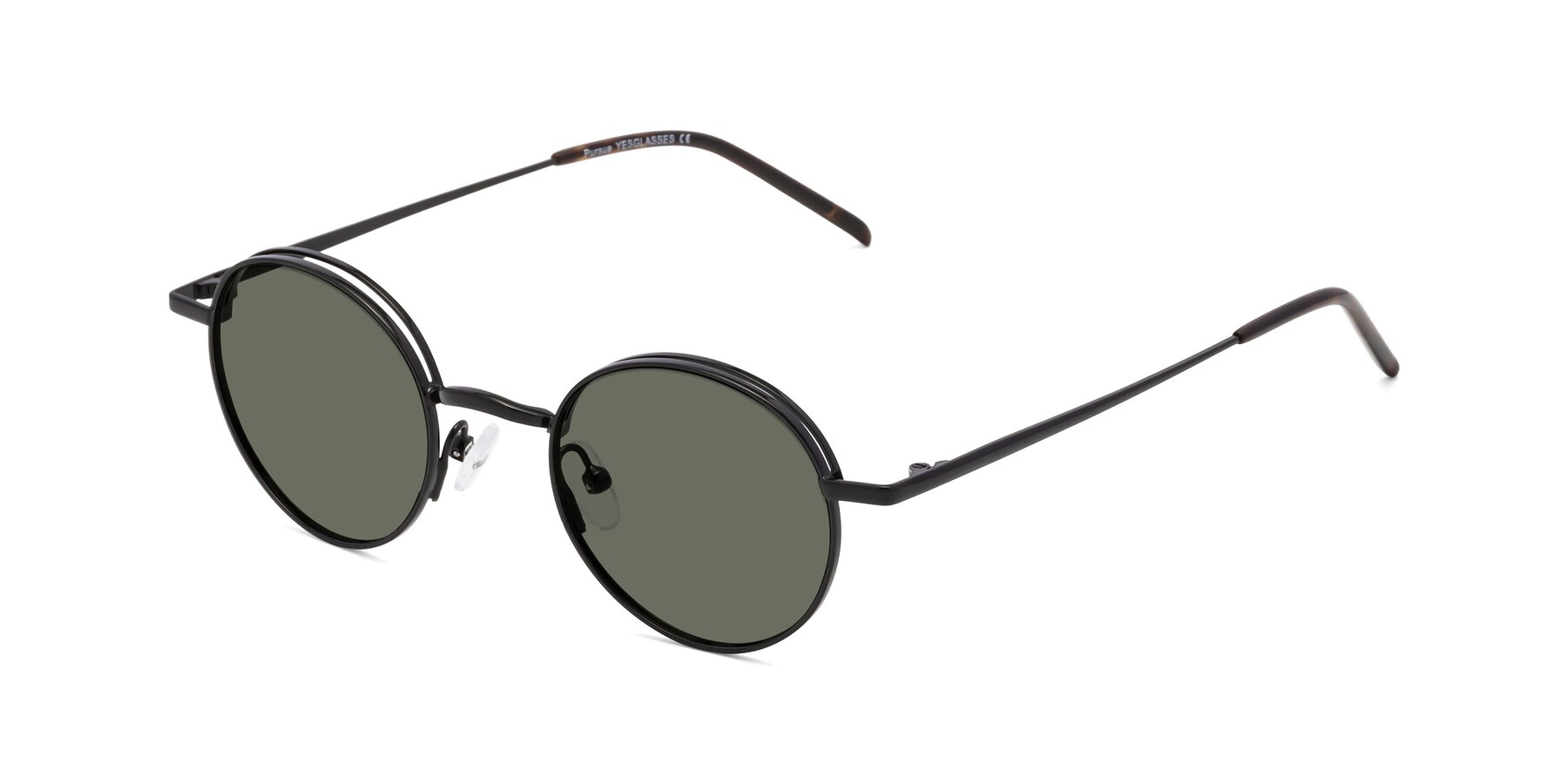 Angle of Pursue in Black with Gray Polarized Lenses