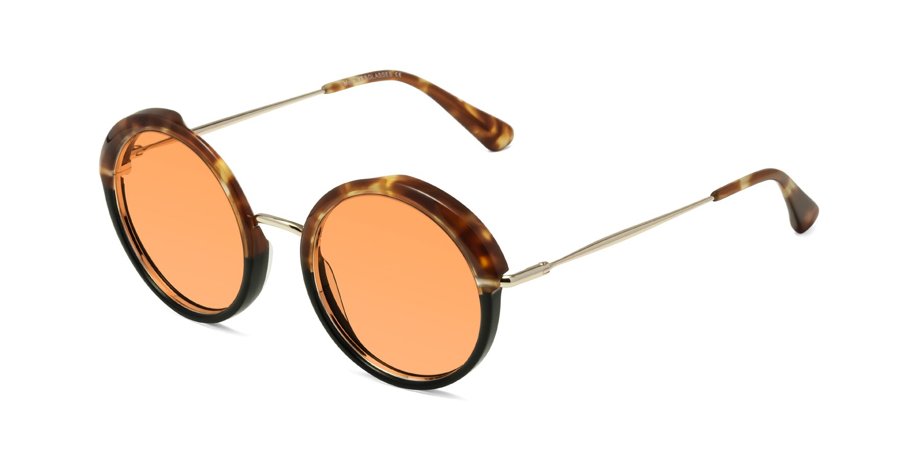 Angle of Mojo in Tortoise-Black with Medium Orange Tinted Lenses