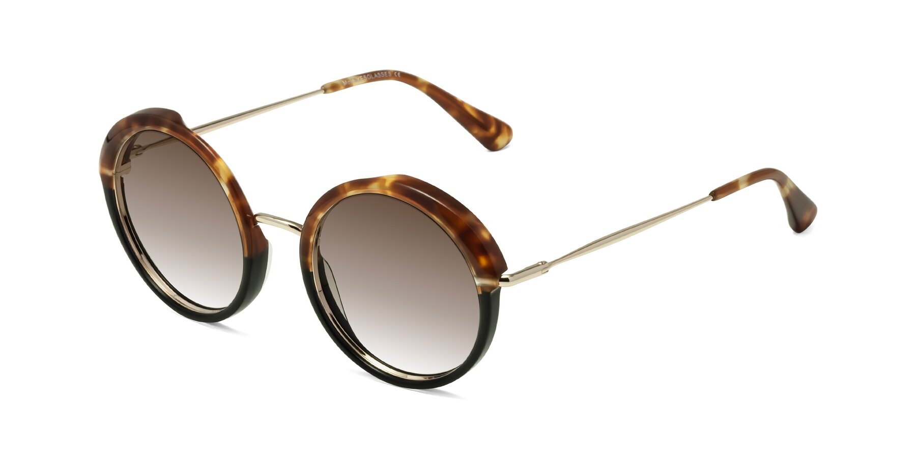Angle of Mojo in Tortoise-Black with Brown Gradient Lenses