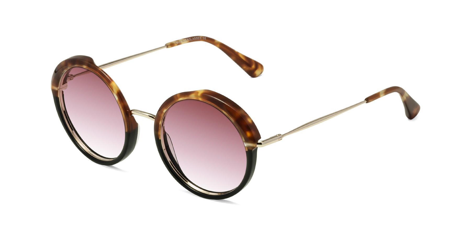 Angle of Mojo in Tortoise-Black with Garnet Gradient Lenses