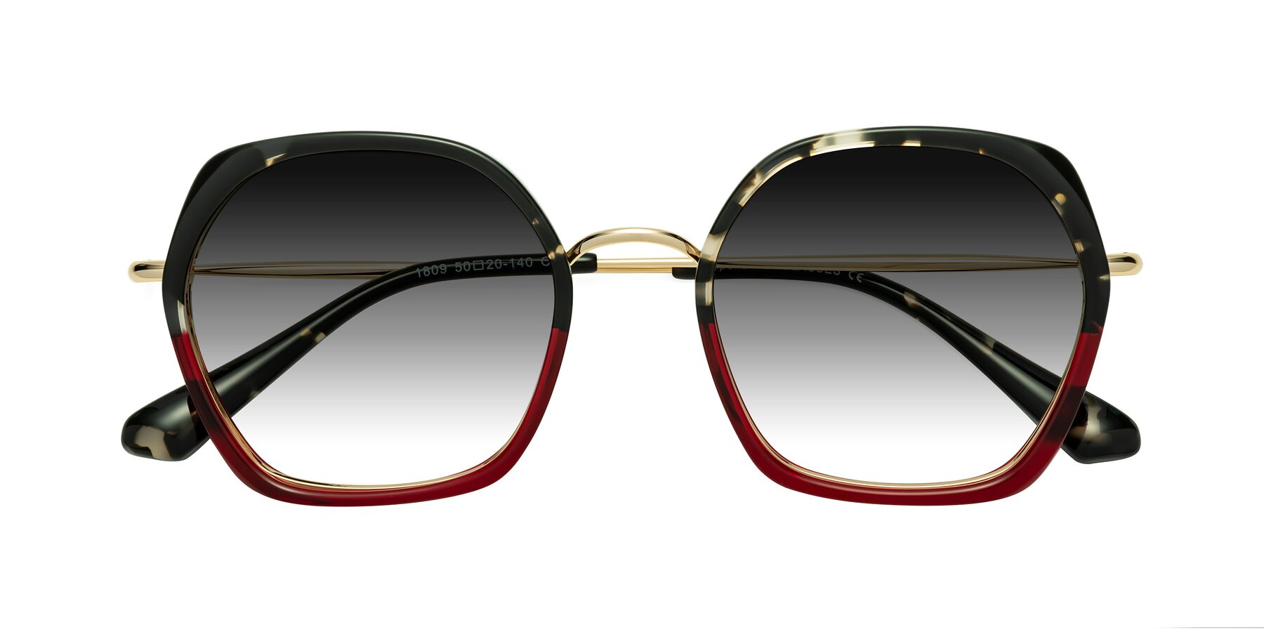 Folded Front of Apollo in Tortoise-Wine with Gray Gradient Lenses