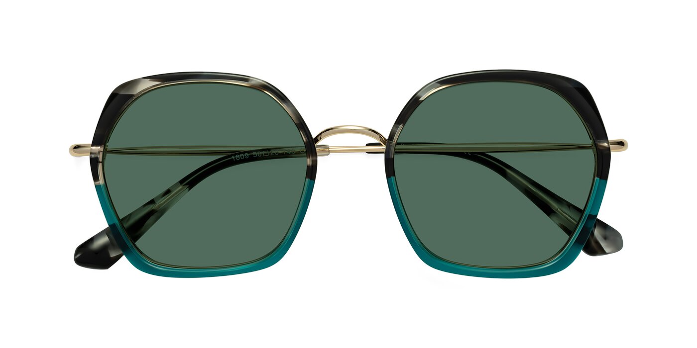 Apollo - Tortoise / Green Polarized Sunglasses