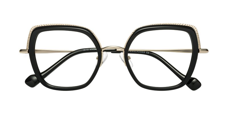 Yates - Black / Gold Eyeglasses