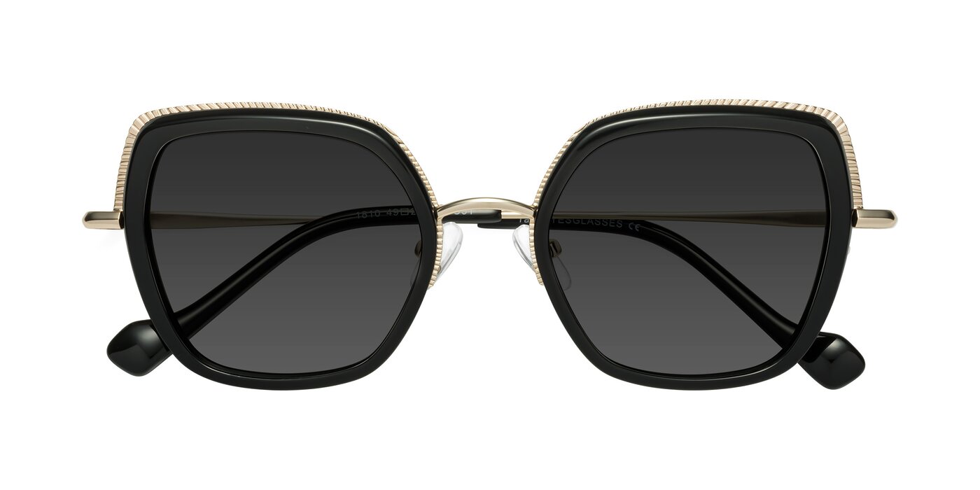 Yates - Black/Gold Tinted Sunglasses