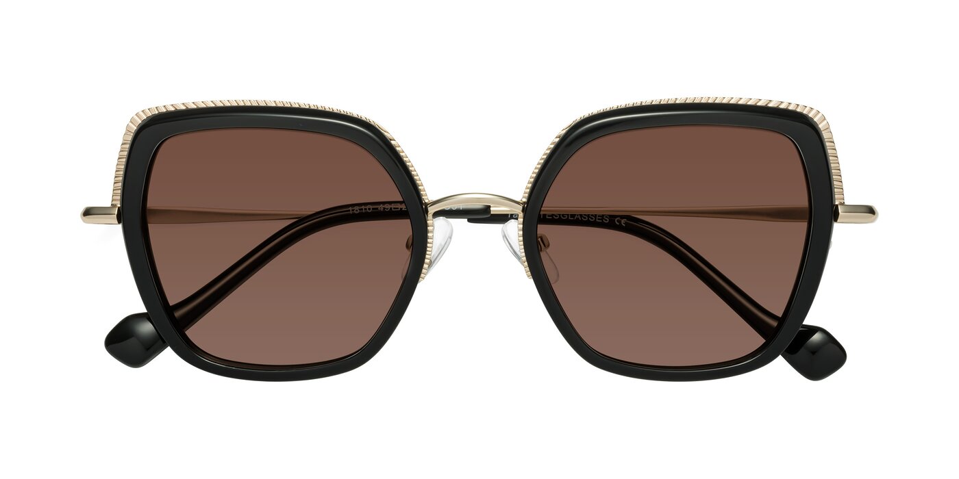 Yates - Black/Gold Tinted Sunglasses