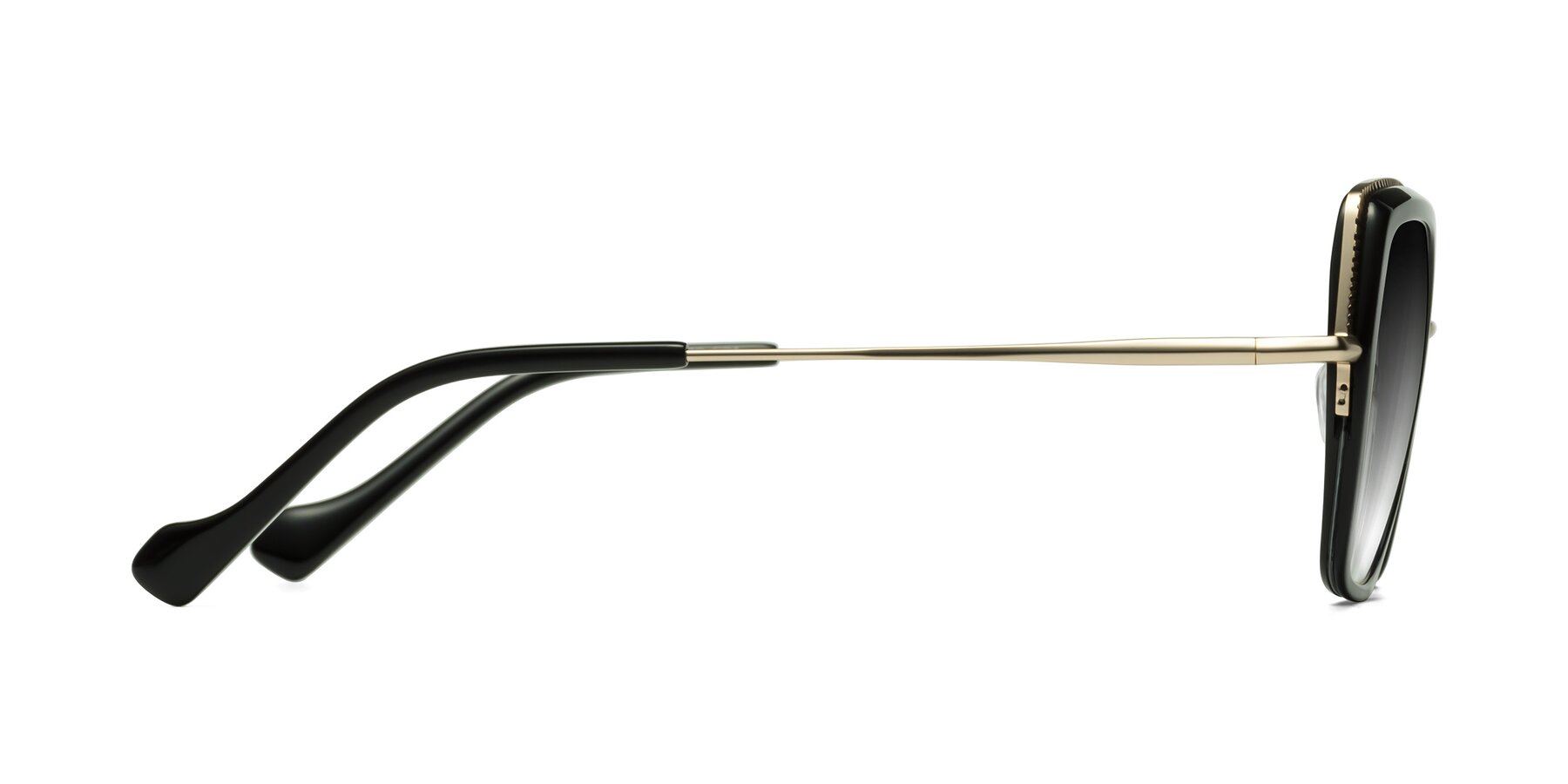 Side of Yates in Black-Gold with Gray Gradient Lenses