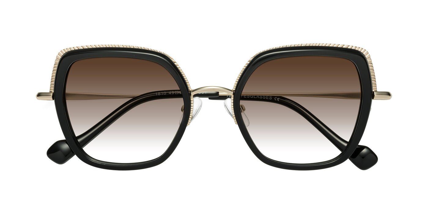 Yates - Black/Gold Gradient Sunglasses