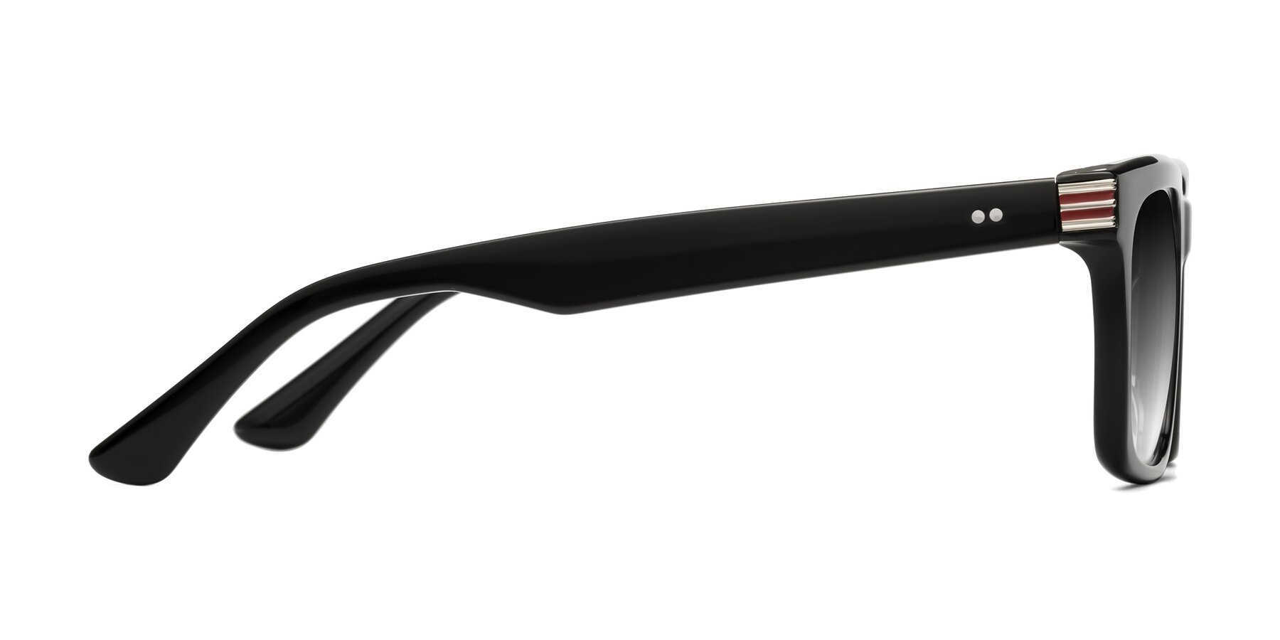 Side of Evergreen in Black with Gray Gradient Lenses