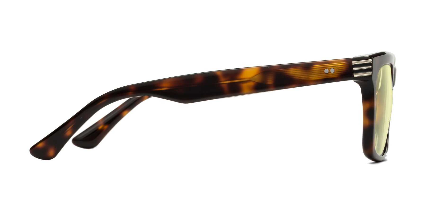 Side of Evergreen in Tortoise with Light Yellow Tinted Lenses