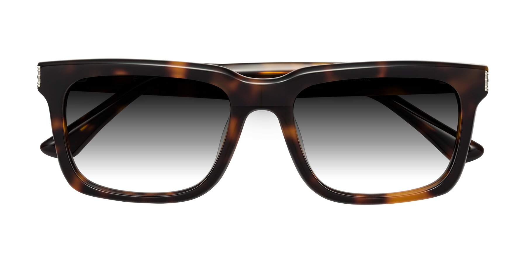 Folded Front of Evergreen in Tortoise with Gray Gradient Lenses