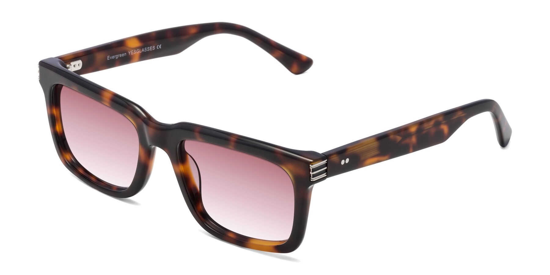 Angle of Evergreen in Tortoise with Garnet Gradient Lenses