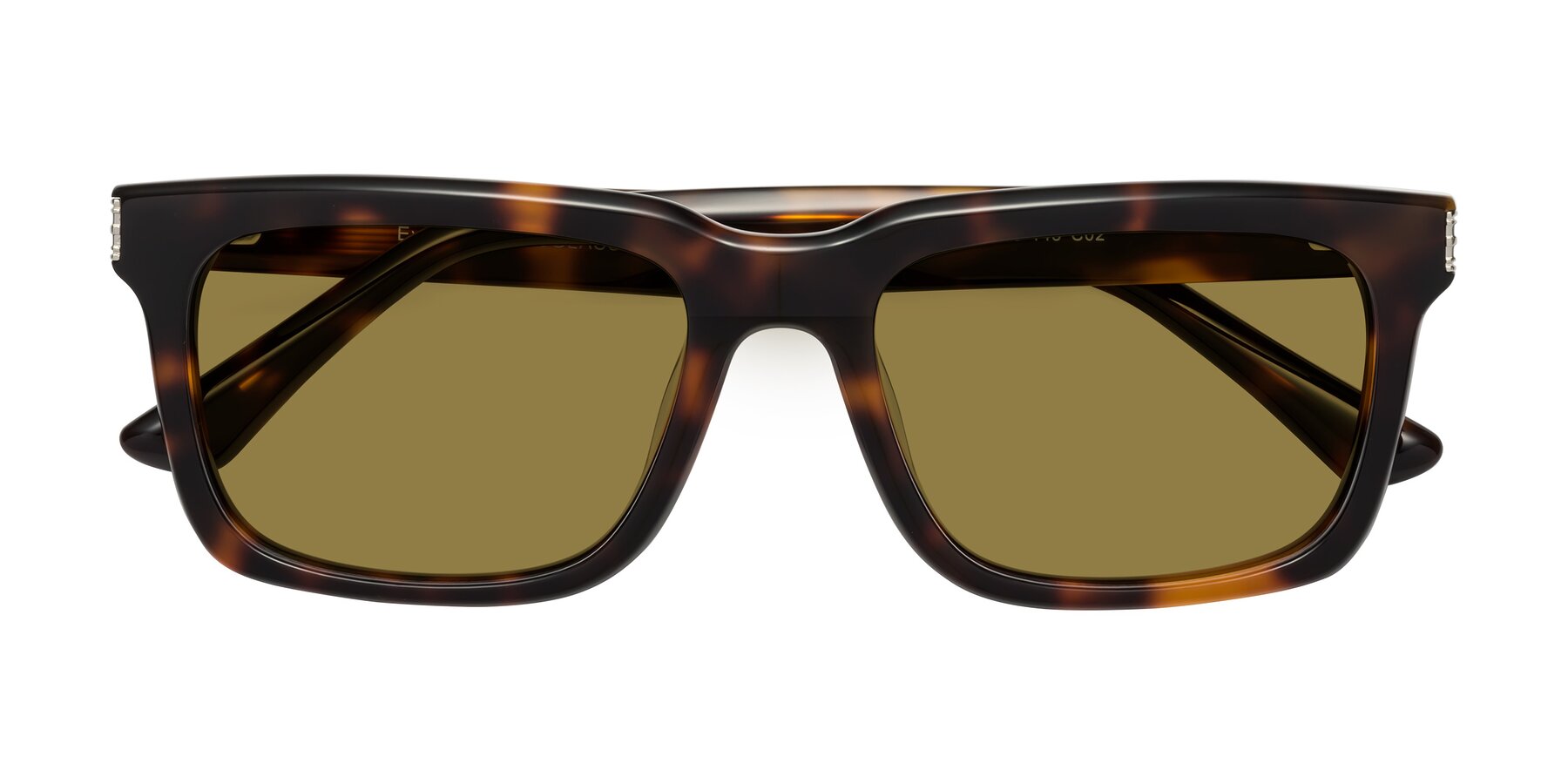 Folded Front of Evergreen in Tortoise with Brown Polarized Lenses
