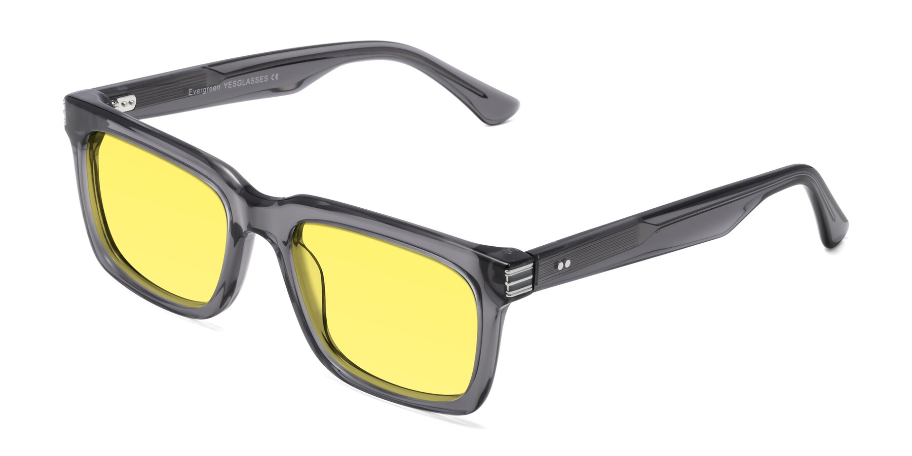 Angle of Evergreen in Transparent Gray with Medium Yellow Tinted Lenses