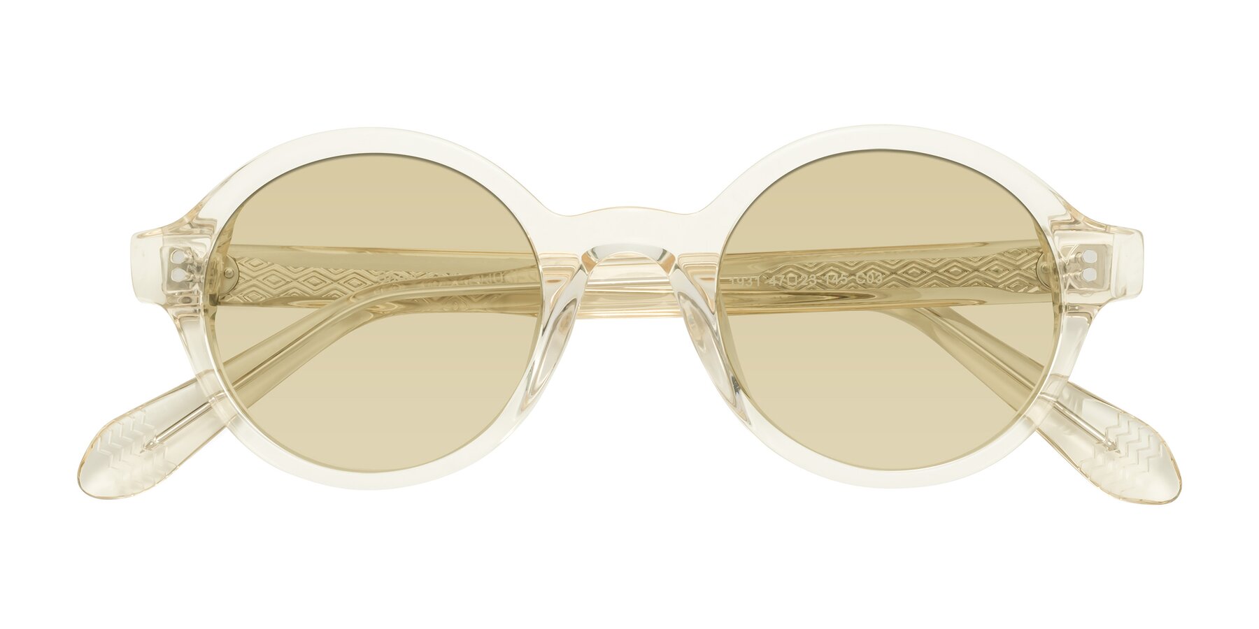 Folded Front of Shari in Champagne with Light Champagne Tinted Lenses